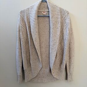 Mossino Off White Shawl Collar Cardigan, Sz S